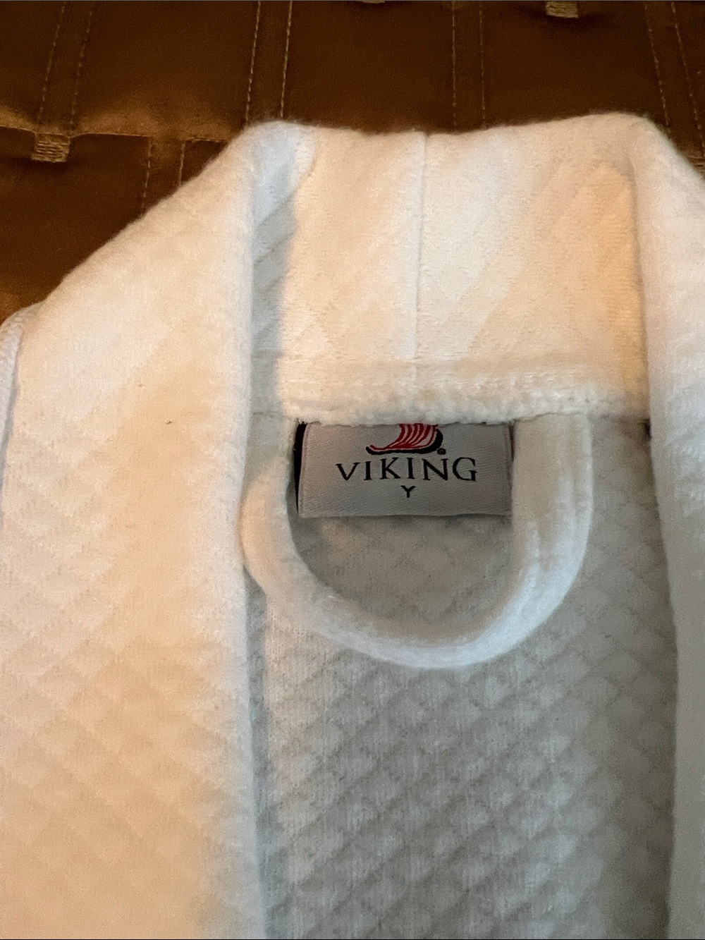Women's or Men’s White Textured Belted Robe with Patch Pockets